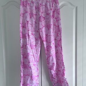 Lilly Pulitzer Pink Floral Lounge Pants